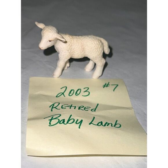 SCHLEICH LAMB Standing Sheep Baby Animal Farm Figure 2003 Retired #7 - Picture 1 of 3